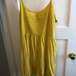 Tl xxl summer dress. Spaghetti straps, lined , zipper on side- elastic back used